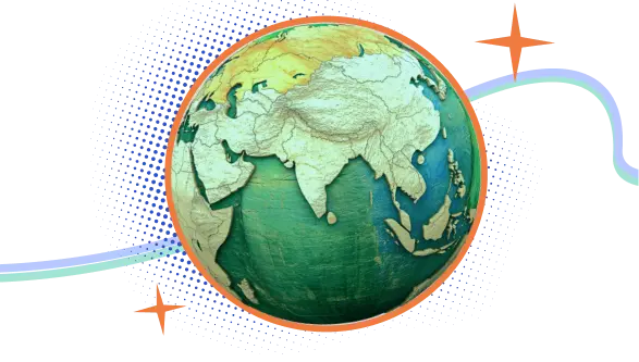 Globe representing global indices and their returns