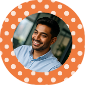 Smiling man’s face