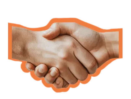 Handshake symbolising experts